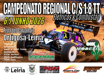 3ª Prova Campeonato Regional Centro/Sul 1/8 TT 2026 (A e B) - Elétricos & Combustão
